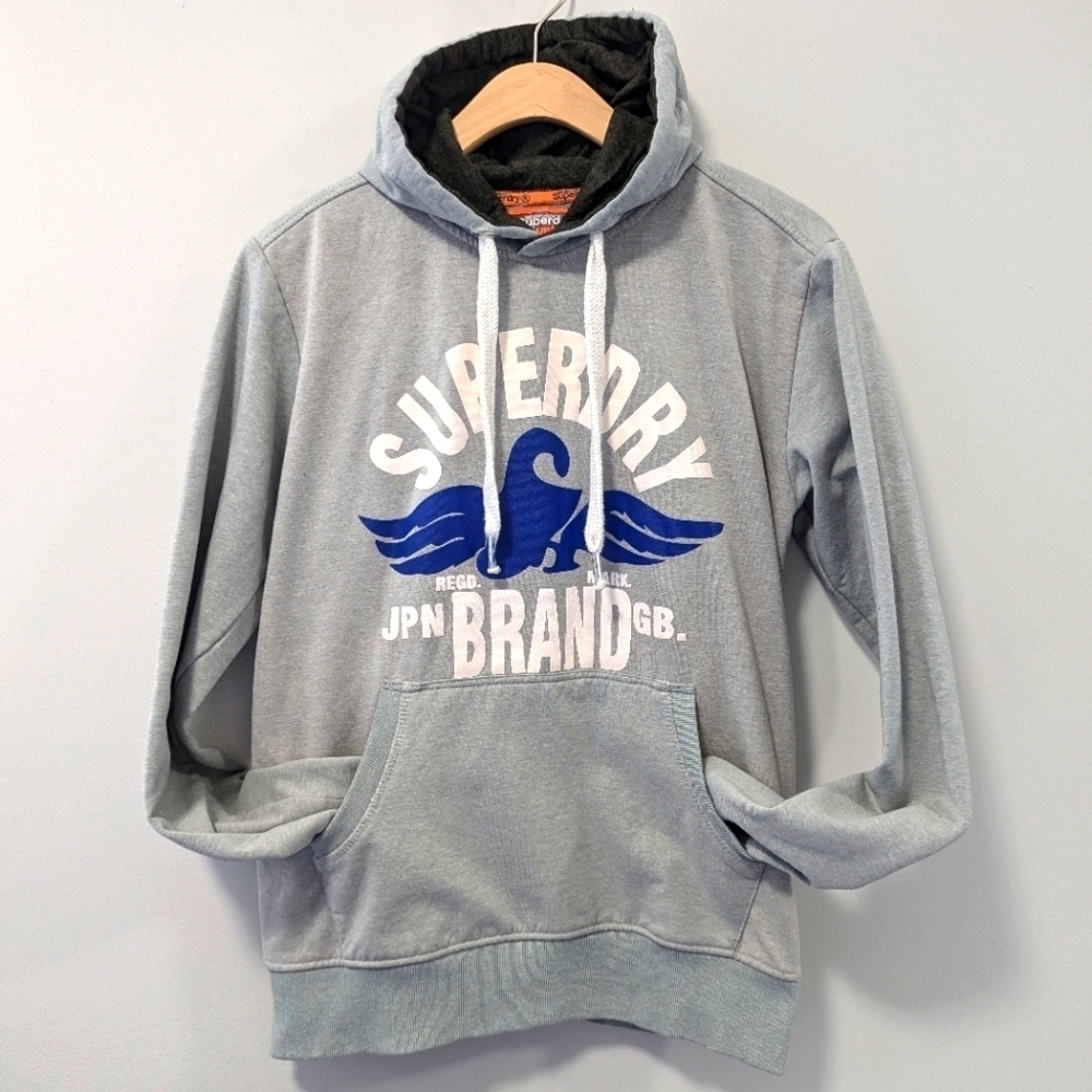 SuperDry Mountain Hoodie Grey Medium